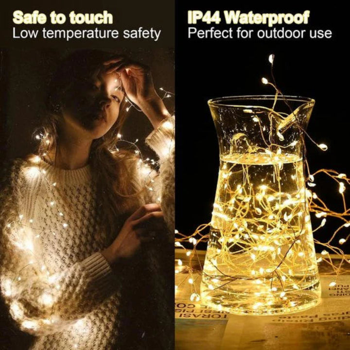 Copper LED Wire Ambient Lighting – Generate a Warm, Enchanting Atmosphere Indoors & Outdoors (9 m)