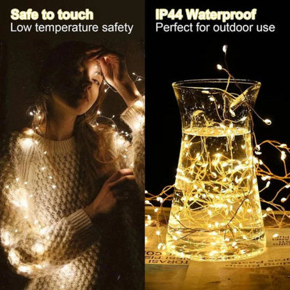 Copper LED Wire Ambient Lighting – Generate a Warm, Enchanting Atmosphere Indoors & Outdoors (9 m)