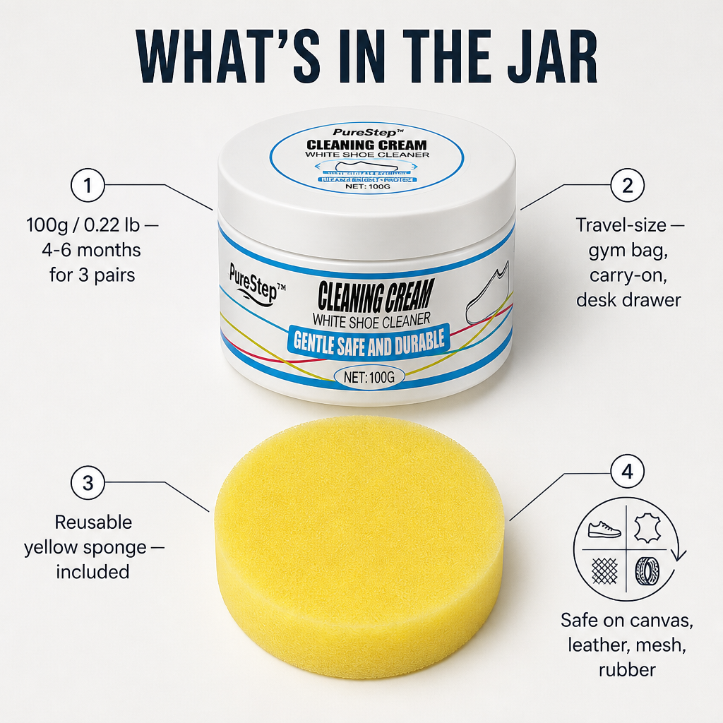 PureStep™ — Remove Dingy Yellow Stains & Revive White Sneakers in 5 Minutes