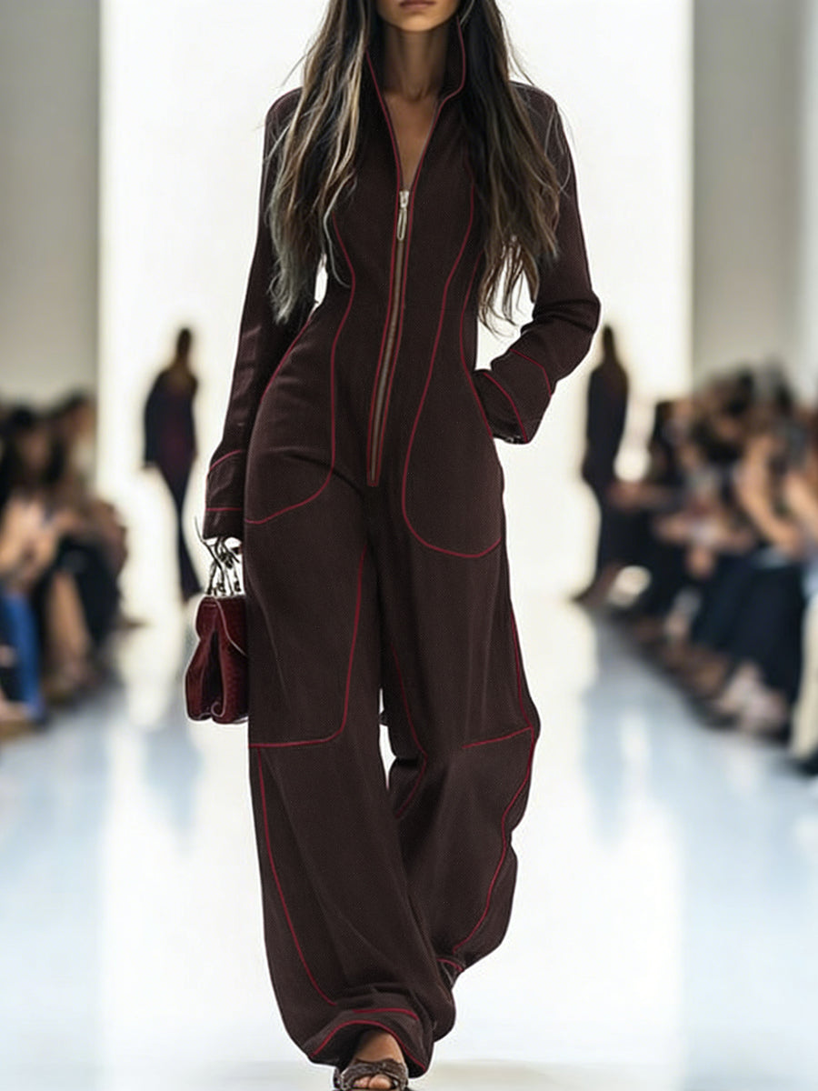 AriaFlex™ Wide-Leg Denim Jumpsuit — Unleash Effortless Confidence and Move with Grace All Day