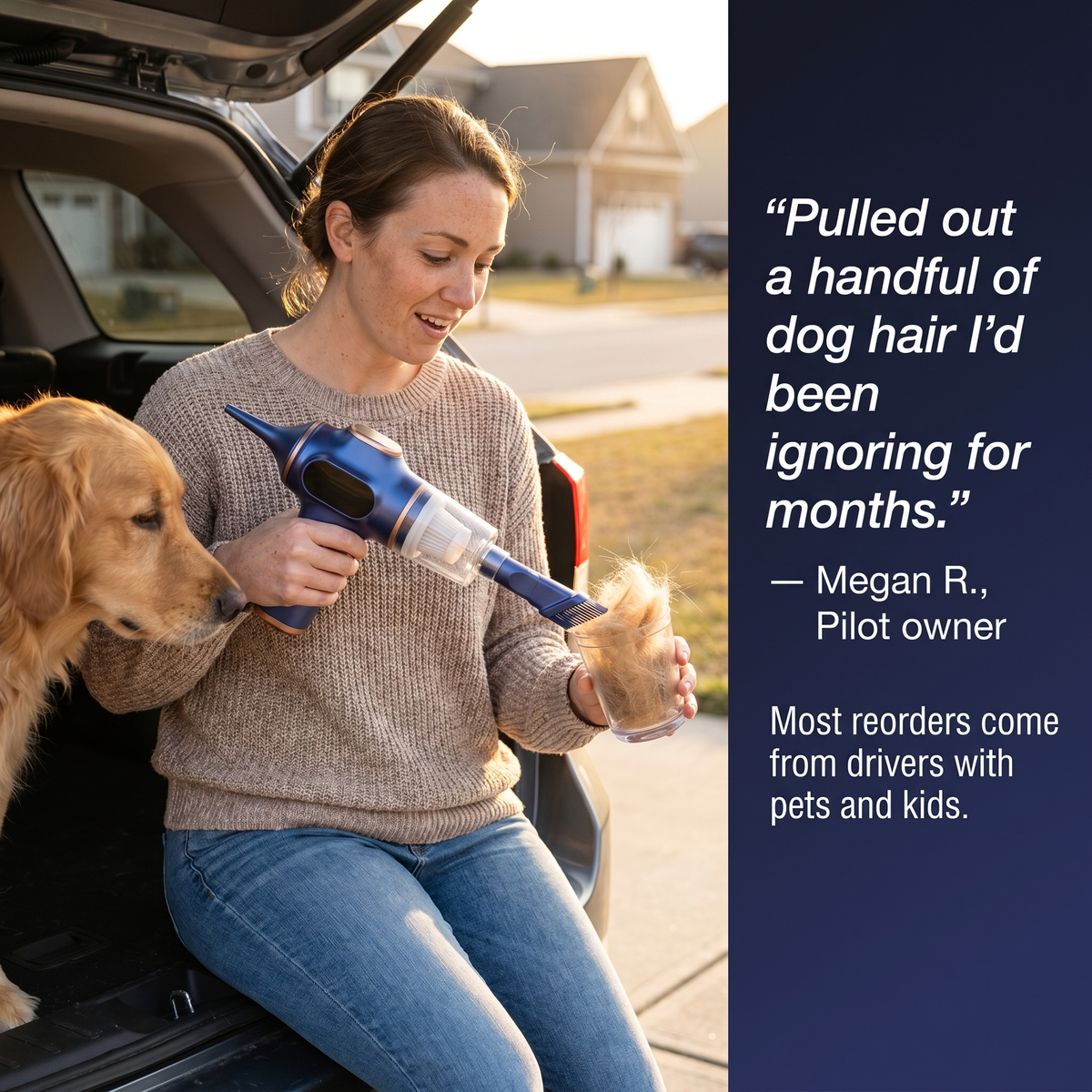 VeloraBlast™ — Extract Pet Hair, Crumbs & Sand From Every Seat Crack