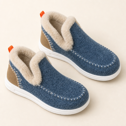 StrideEase™ – Plush Faux Fur-Lined Slip-On Winter Boots