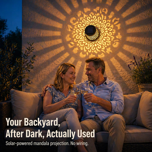 LunaAura™ — Turn Your Nights into Captivating Solar-Powered Mandala Wonder