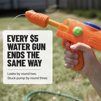 AquaBlast™ — Wet the Entire Yard at 26 Feet With No Pumping Required