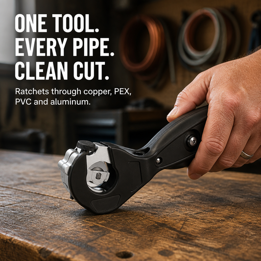 FlowMaster Precision™ — Ratchet Fast Through PVC, Copper & PEX Without Pipe Damage in Seconds