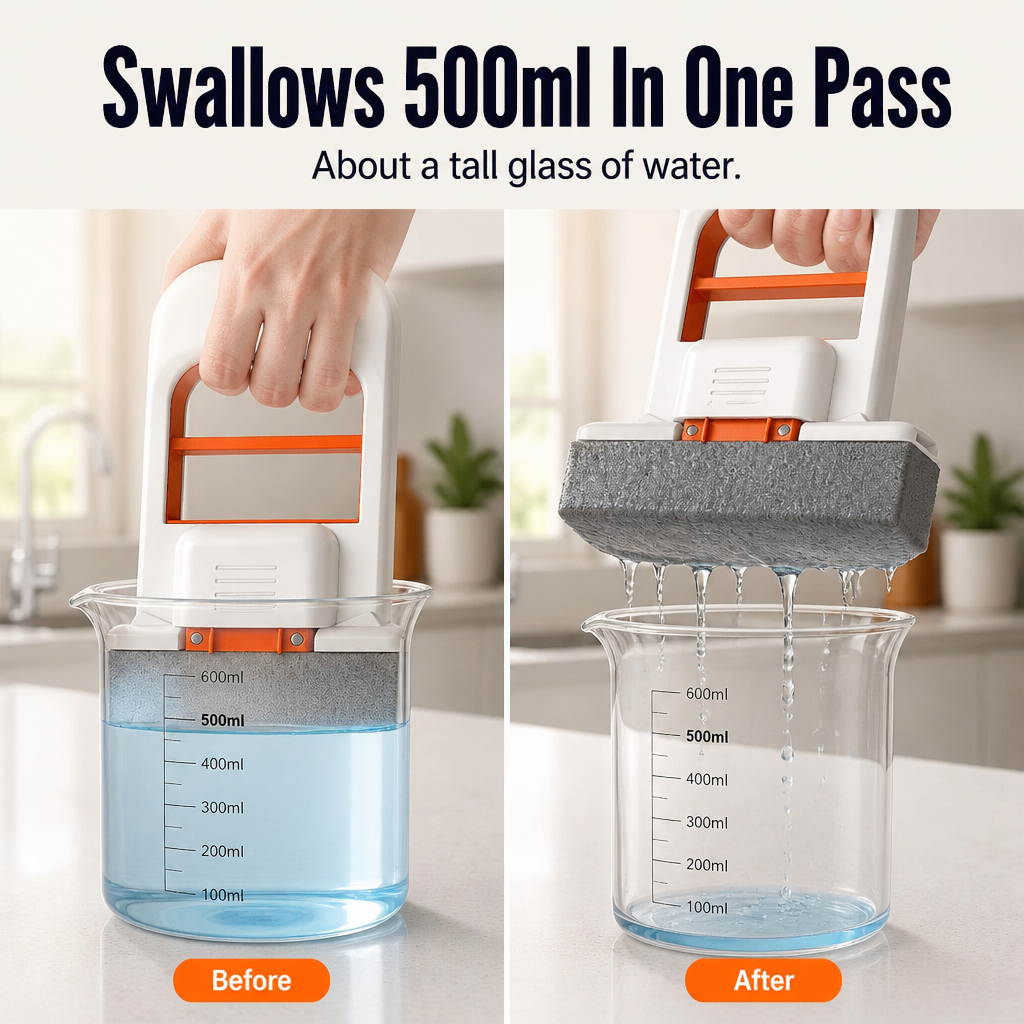 SwiftMop™ — Clean Counters, Sinks & Bathroom Splashes Spotless in Seconds