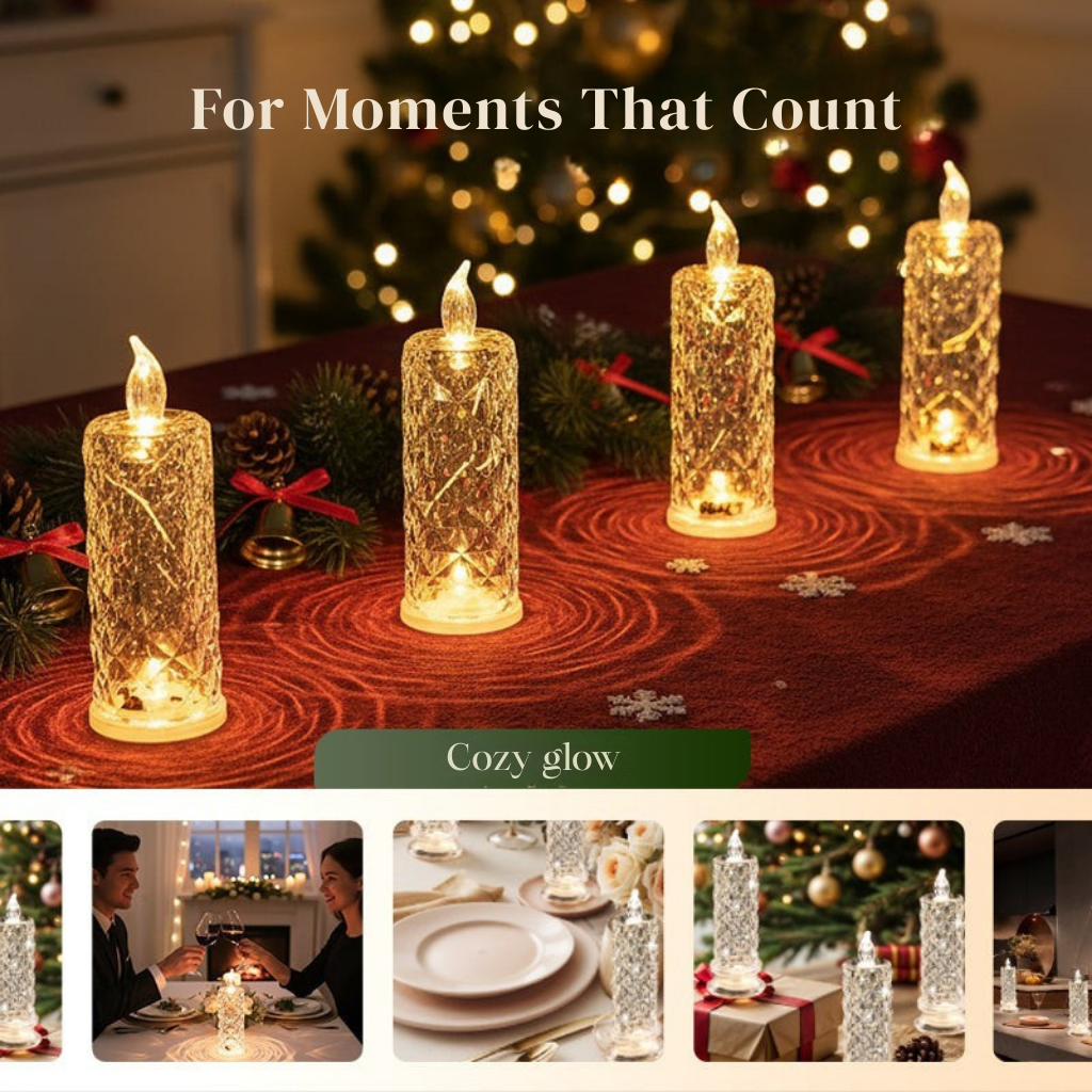 Lumiara™ LED Crystal Pillars — Transform Any Room with Safe, Stunning Candlelight Magic