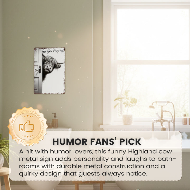 QuirkyMoo™ Laugh Sign — Transform Your Bathroom Into a Joy-Filled Conversation Starter Everyone Loves