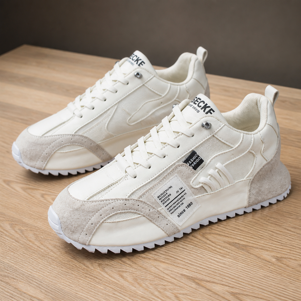 StridePro™ – Heritage Retro Running Sneakers in Suede & Mesh Blend