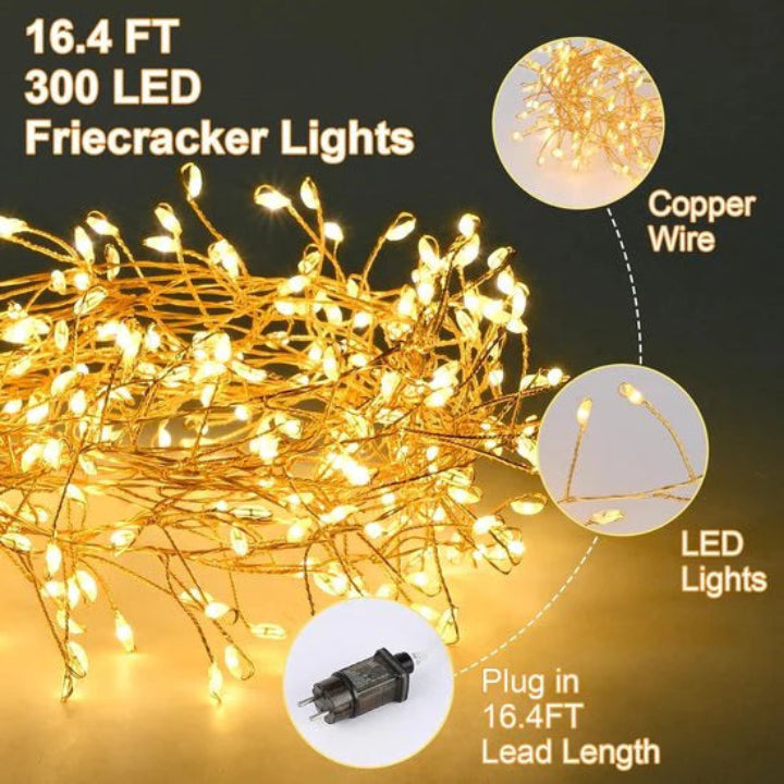 Copper LED Wire Ambient Lighting – Generate a Warm, Enchanting Atmosphere Indoors & Outdoors (9 m)