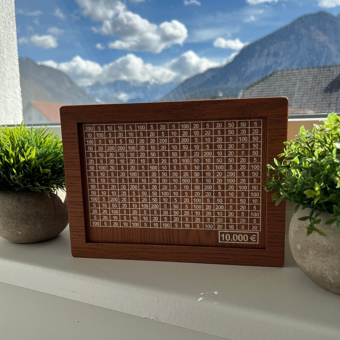 Perlo — Wooden Savings Box with Secure Lid and Progress Tracker