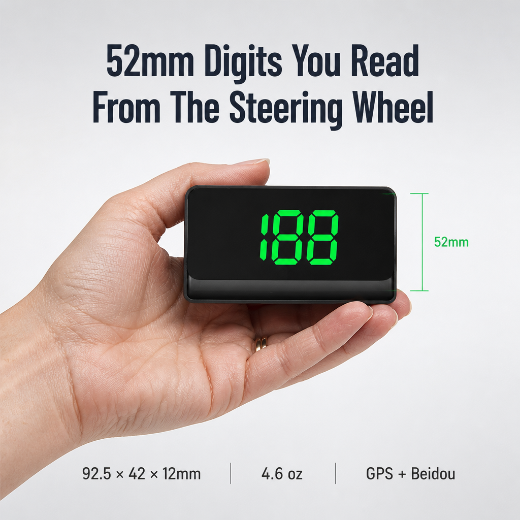 DriveSure™ GPS HUD — Display Your Actual Speed in HD on Your Windshield