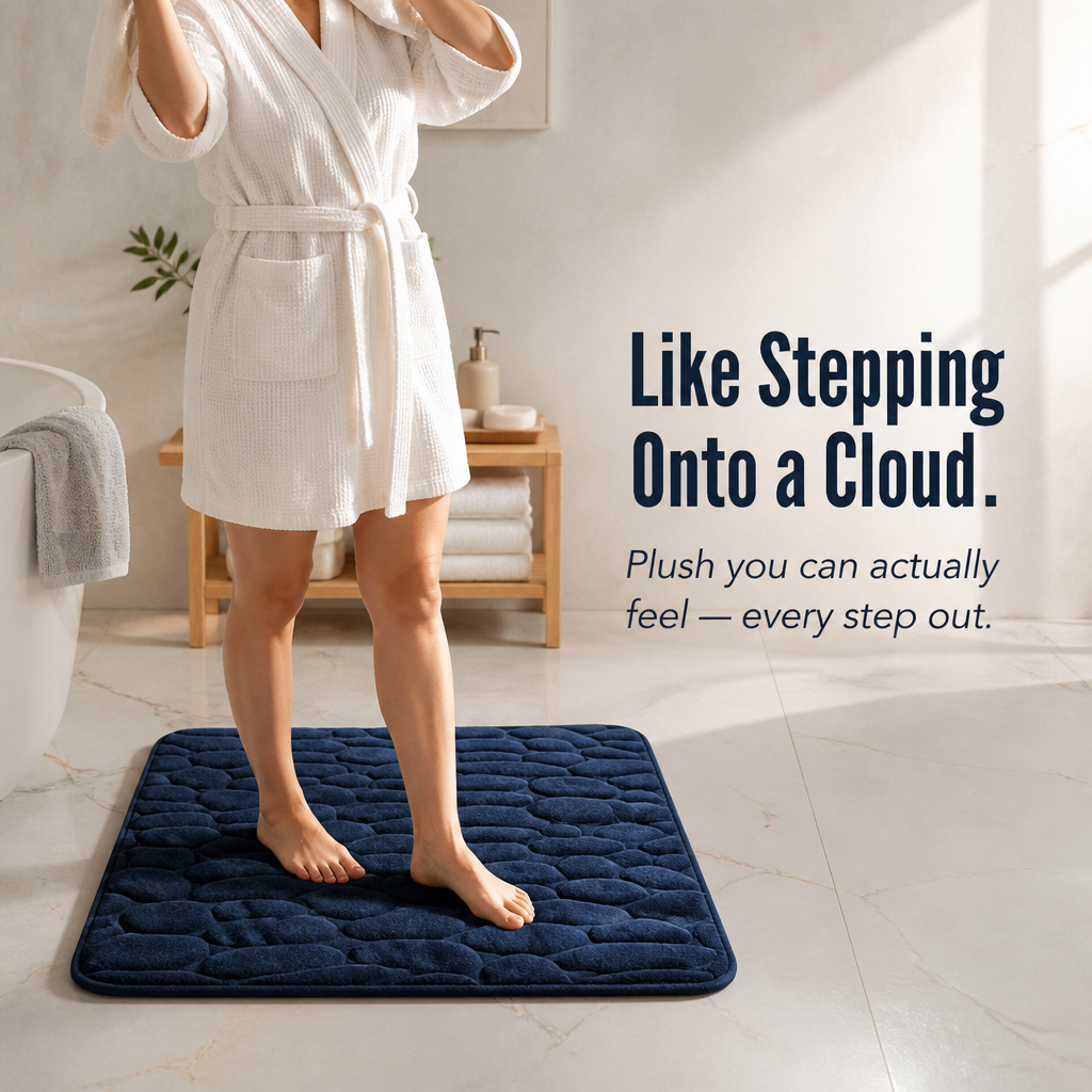 EverLux™ — Walk on Plush Cobblestones That Hold Tile and Dry Instantly