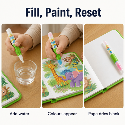 SplashCraft™ — Keeps Kids Busy for Hours of Quiet Coloring with No Mess