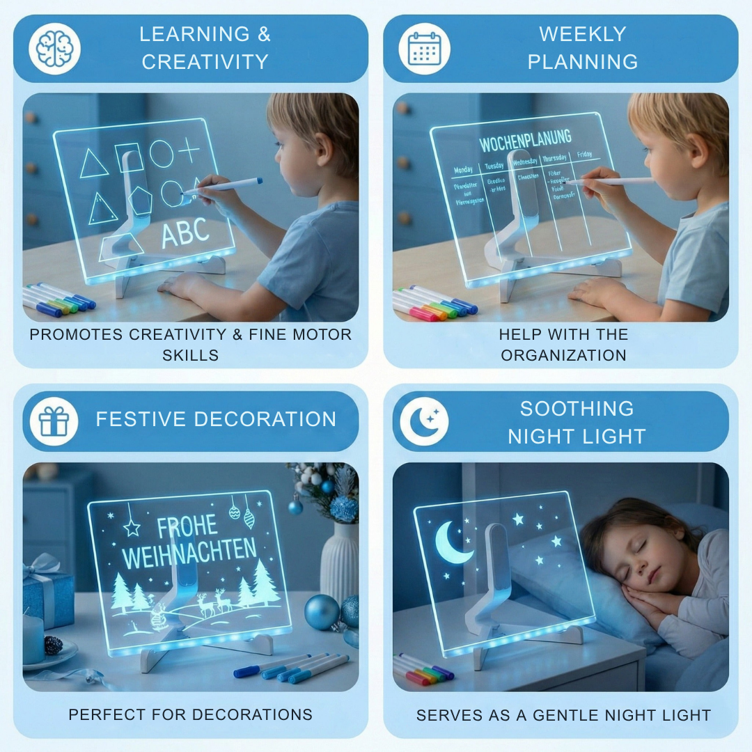 NovaBeam™ LED Art Board — Ignite Your Child’s Imagination with Brilliant, Glowing Masterpieces