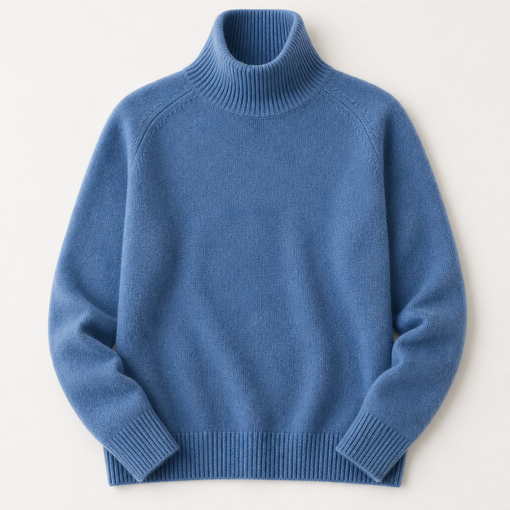 ArcticSilk™ – Comfortable Loose-Fit Turtleneck Pullover with Ribbed Edging