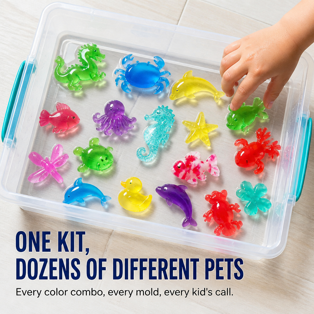 TactilGlow™ — See Colored Gel Transform Into Soft 3D Water Pets