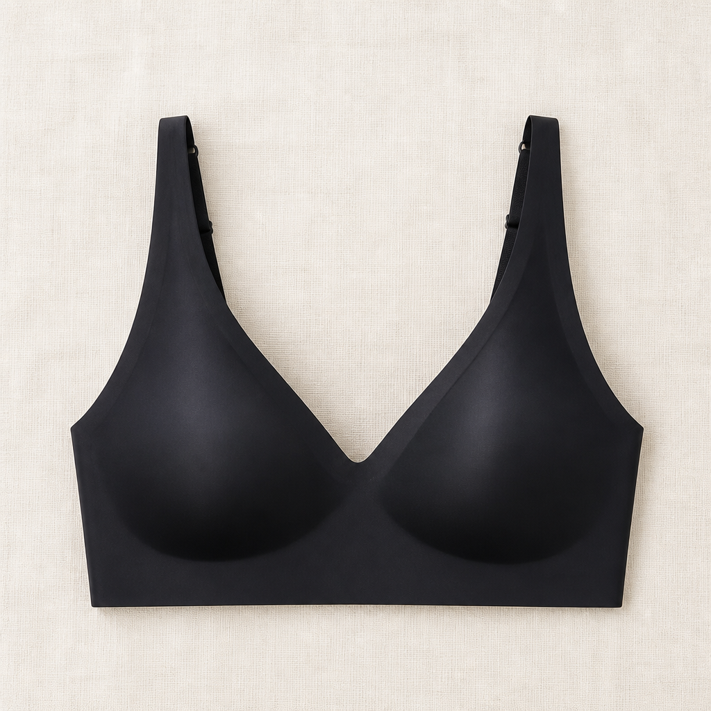 LumiFit™ – Seamless Wireless Bralette with Softly Padded V-Neck Cups
