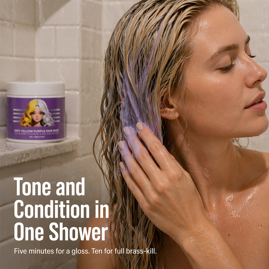 VioletLock™ — Eliminate Brassy Yellow, Deep Condition & Maintain Cool Blonde Between Salon Visits