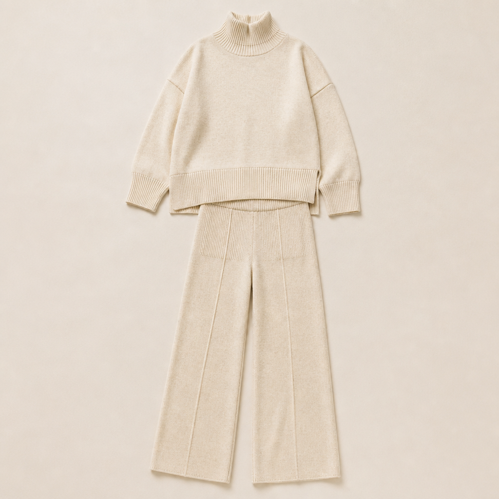 SilvaEase™ – Comfy Oversized Sweater with Wide-Leg Pant Set