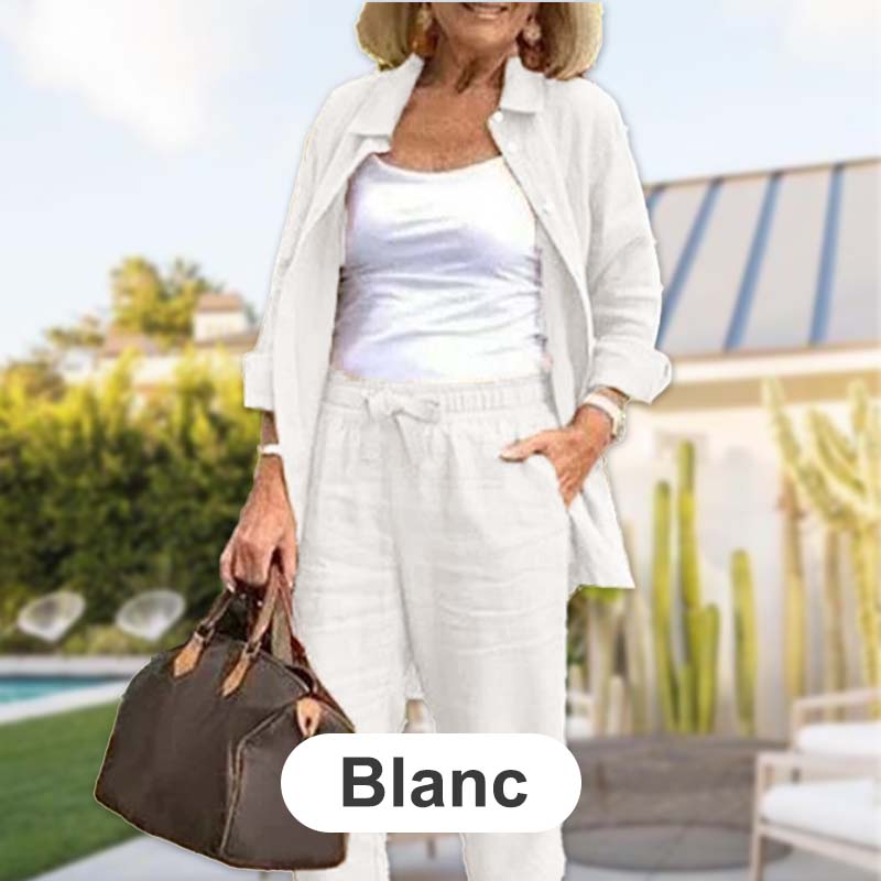 Veloria™ Cotton-Linen Set — Feel Fresh, Stylish, and Unstoppable All Day Long