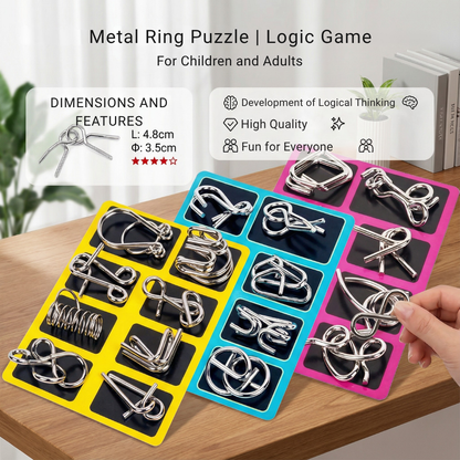 NeuroTwist™ Metal Ring Puzzle Set — Ignite Laser Focus and Unlock Your Brain’s True Power
