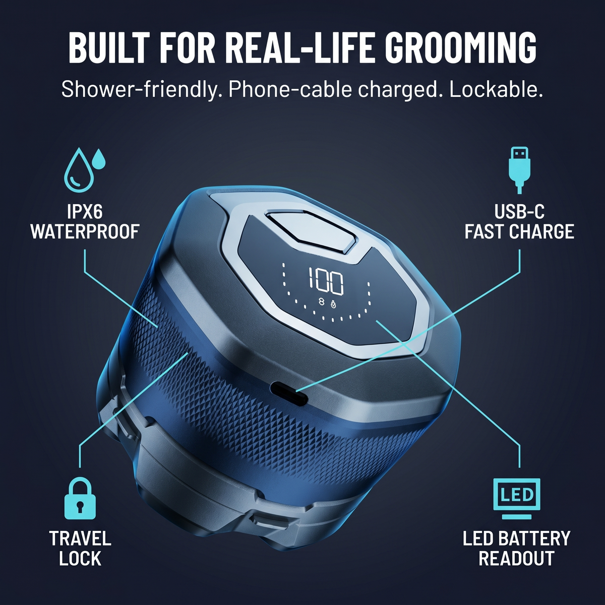 ApexGlide™ — Achieve a Whole Head Smooth Shave in Less Than 3 Minutes