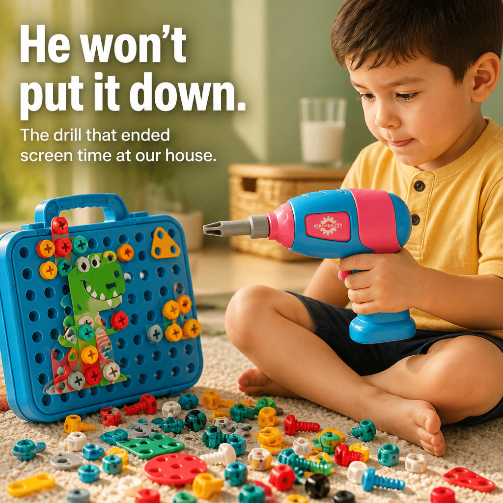 BrilliBuild™ — Give Your Child a Real Drill and See Screen Time Vanish
