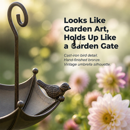 Aviara™ Hanging Umbrella Feeder & Bath — Transform Your Porch into a Lively Bird Paradise You Can’t Stop Watching