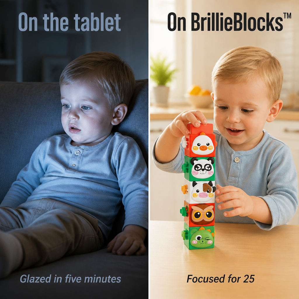 BrillieBlocks™ — Snap 12 Animal Pals Into Towers Kids Can't Stop