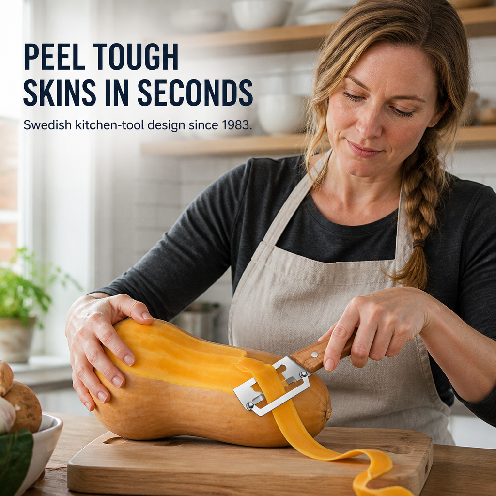 SliceSwift™ — Breeze Through Pumpkin, Potato & Apple Skins Instantly