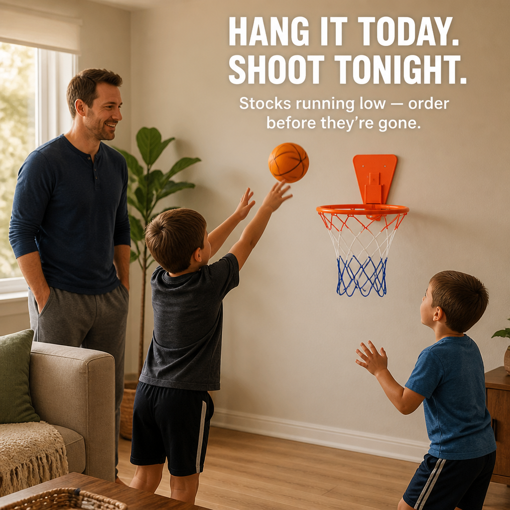 VoltRise™ — Stick, Shoot, Score: Quiet Indoor Basketball Without a Single Drill Hole