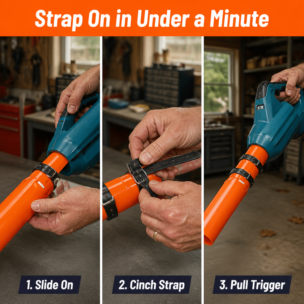TurboBreeze™ — Boost Your Blower's Airflow Twofold and Clear Leaves in Half the Time