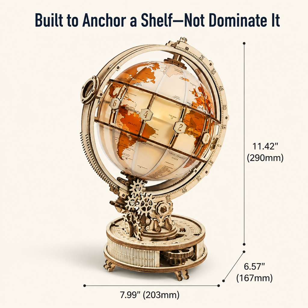 LumoraSphere™ — Click Together a Radiant Wooden Globe That Also Works as Decor