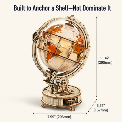 LumoraSphere™ — Click Together a Radiant Wooden Globe That Also Works as Decor