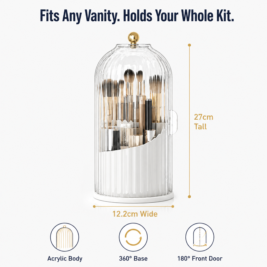 MetroLux™ Brush & Beyond Organizer — Turn Bathroom Mess into Fresh, Tidy Tranquility