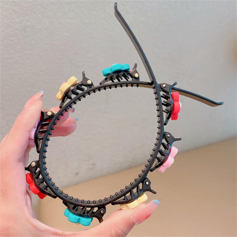GlimmerPetal™ Hairpin Headband Set — Light-Up Her Look with All-Day Comfort and Magical Style