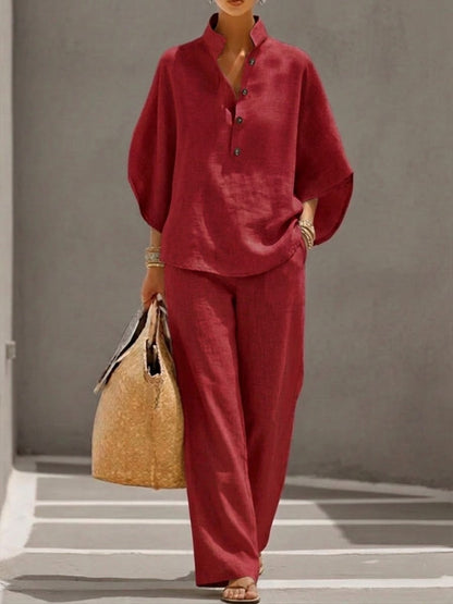 Aerelle Mist™ Cotton & Linen Set — Glide Through Summer with Breeze-Light Comfort and Unstoppable Confidence