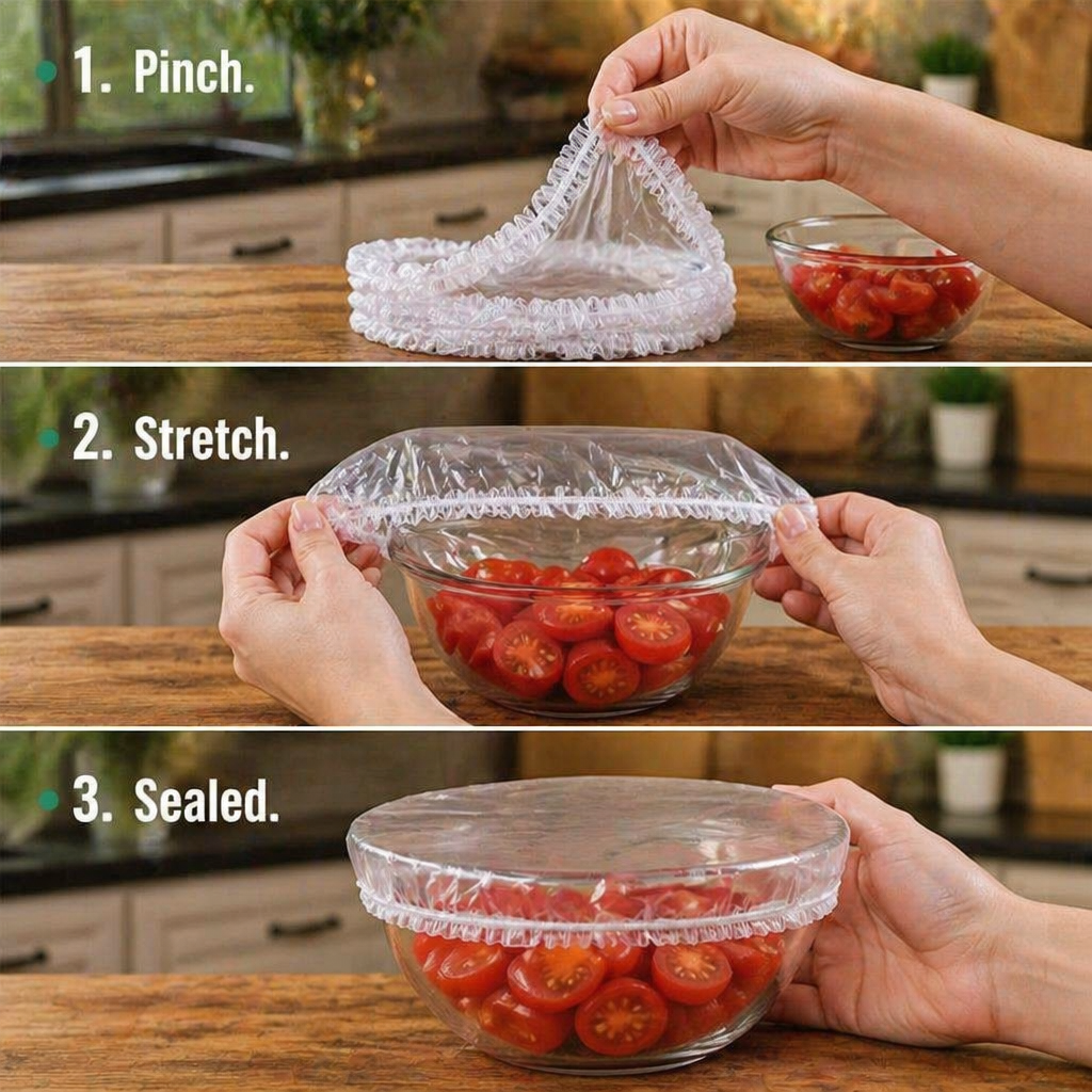FreshWrapPro™ — Seal Any Bowl in One Stretch and Avoid the Cling-Wrap Struggle