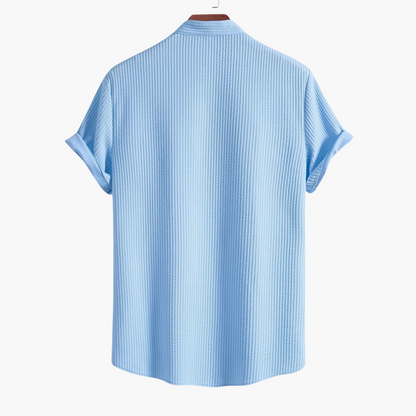 ValorEdge™ Mens Stand Collar Shirt — Own Every Room with Effortless Confidence and All-Day Comfort