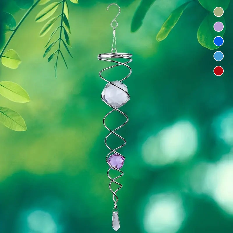 1+1 FREE | CrystalTwister™ - Metal Spiral Crystal Wind Chime [Final Day Discount]