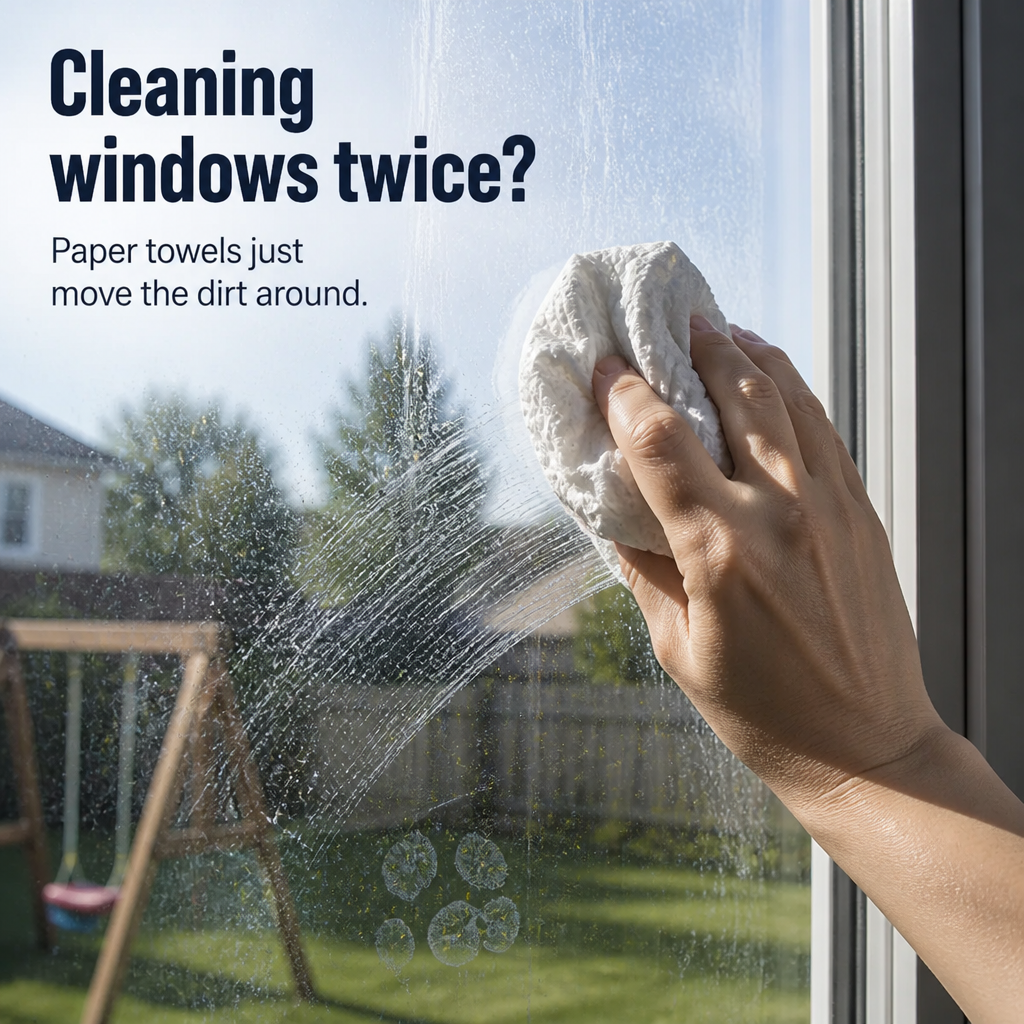 GlassGleam™ — Clean Every Window Streak-Free with One Spray-and-Swipe Pass