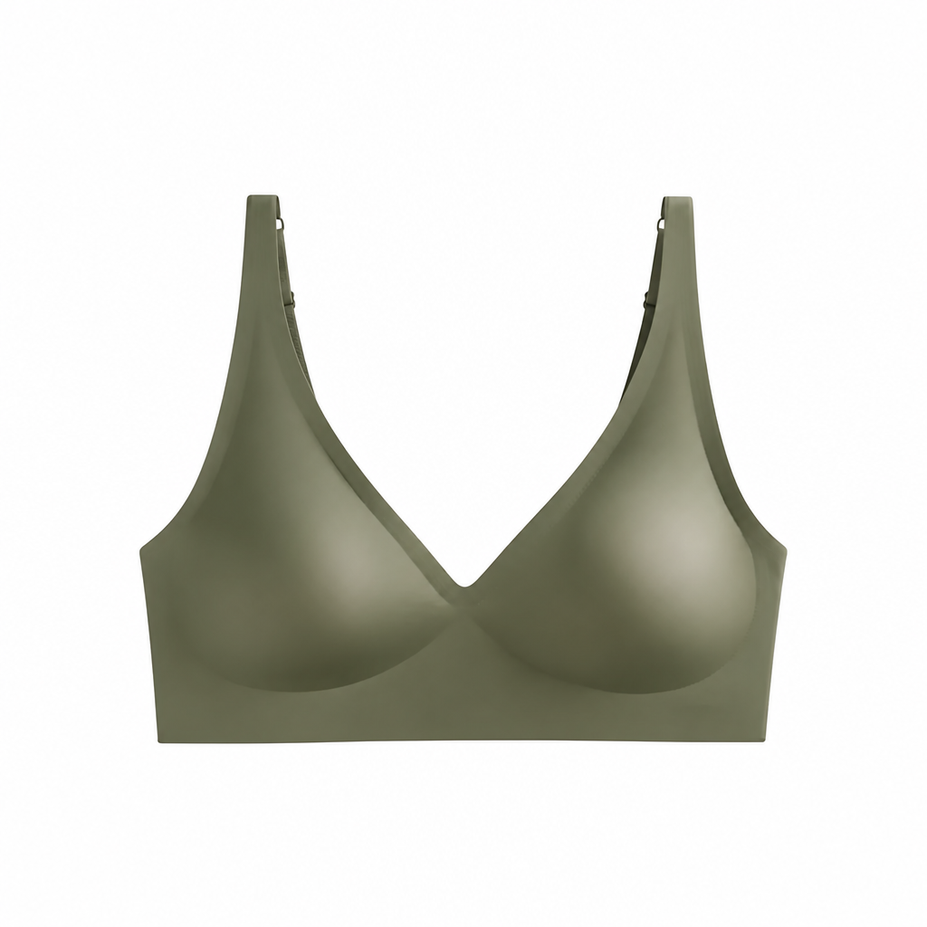 SilkenEase™ – Wire-Free Invisible V-Neck Comfort Bra