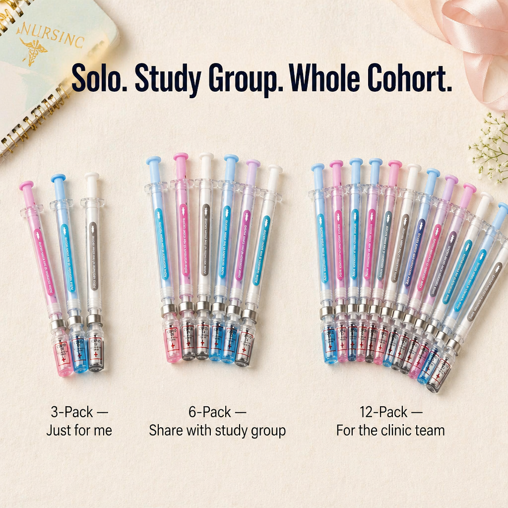 VibeSyringe™ — Color-Mark Each Care Plan, Drug Card & Lecture Note With Silky Smooth Ink