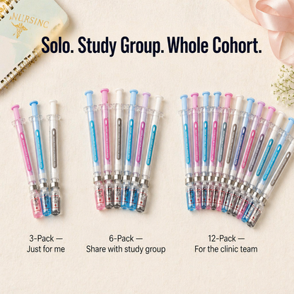 VibeSyringe™ — Color-Mark Each Care Plan, Drug Card & Lecture Note With Silky Smooth Ink