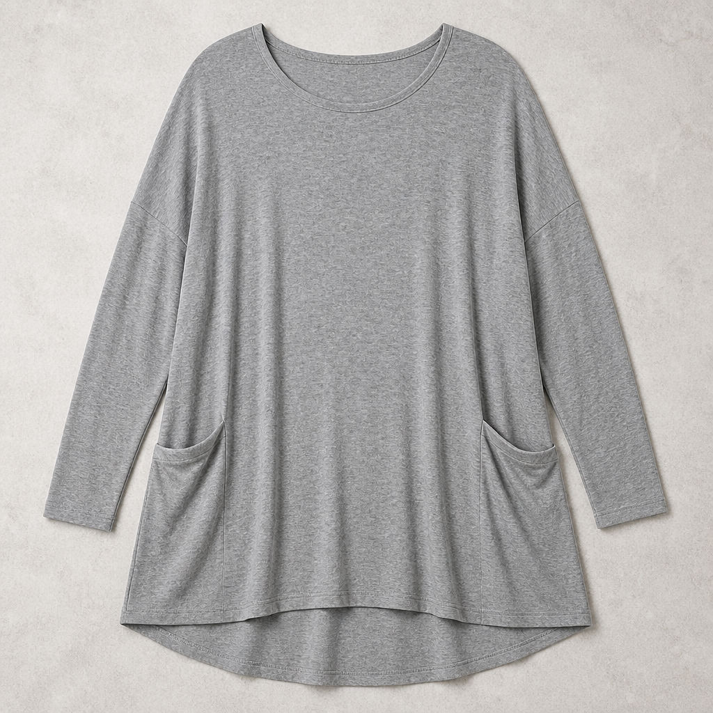 ElevéaComfort™ – Casual Loose Tunic Featuring Side Pockets