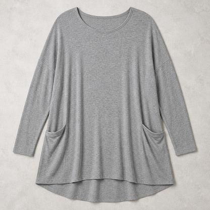 ElevéaComfort™ – Casual Loose Tunic Featuring Side Pockets