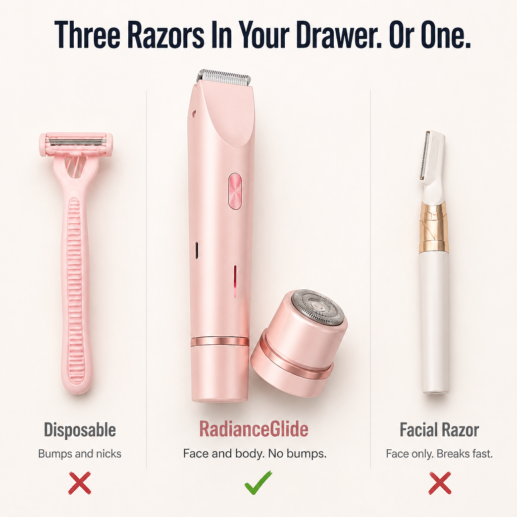 RadianceGlide™ — Smooth Shaving for Face, Bikini & Underarms, Bump-Free