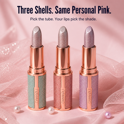 LipAura™ — See Glitter Blend Into Your Unique Pink Hue