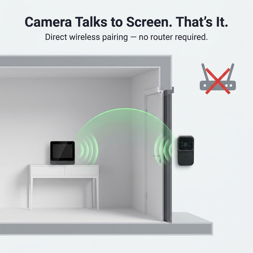 ClearGuard™ Wireless Door Viewer — See Every Visitor Clearly and Stay 100% in Control